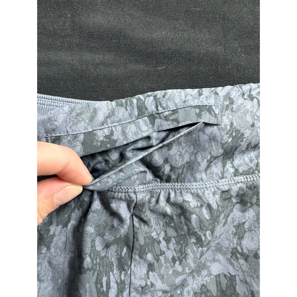 Z by Zella Womens Gray Purple Mineral Print Running Shorts Ribbed Waist Small - Picture 5 of 8